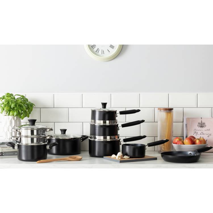 Habitat 9 piece aluminium pan set - British product