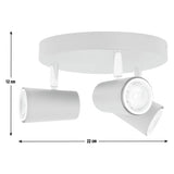 Argos Home 3 light spotlight plate matt black (British brand)