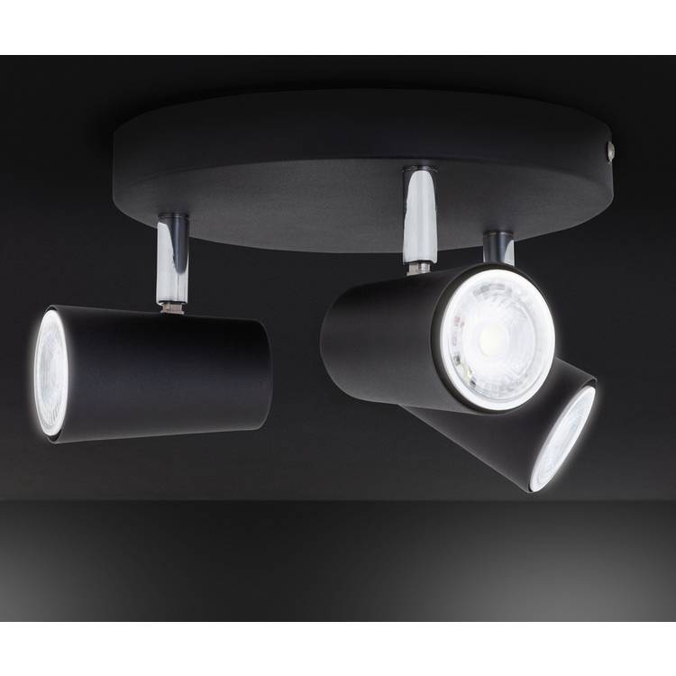 Argos Home 3 light spotlight plate matt black (British brand)