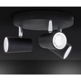 Argos Home 3 light spotlight plate matt black (British brand)