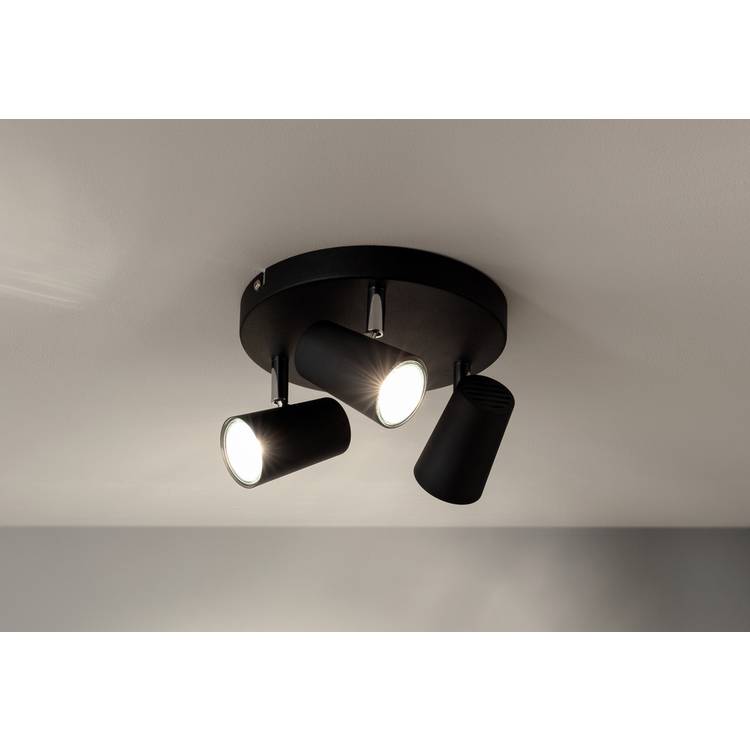 Argos Home 3 light spotlight plate matt black (British brand)