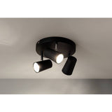 Argos Home 3 light spotlight plate matt black (British brand)