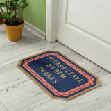 Argos Mighty Mats Please Leave by 9PM Blue Doormat 40x60cm- Buy online at McGrocer