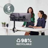 Fellowes Reflex dual monitor arm for 27 inch monitors, UK version