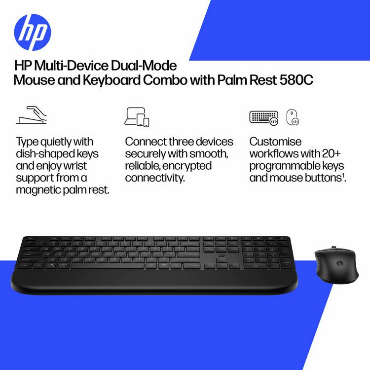 HP 580C multi-device keyboard mouse combo, UK version