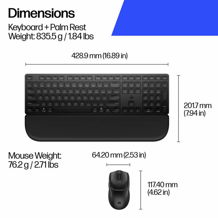 HP 580C multi-device keyboard mouse combo, UK version