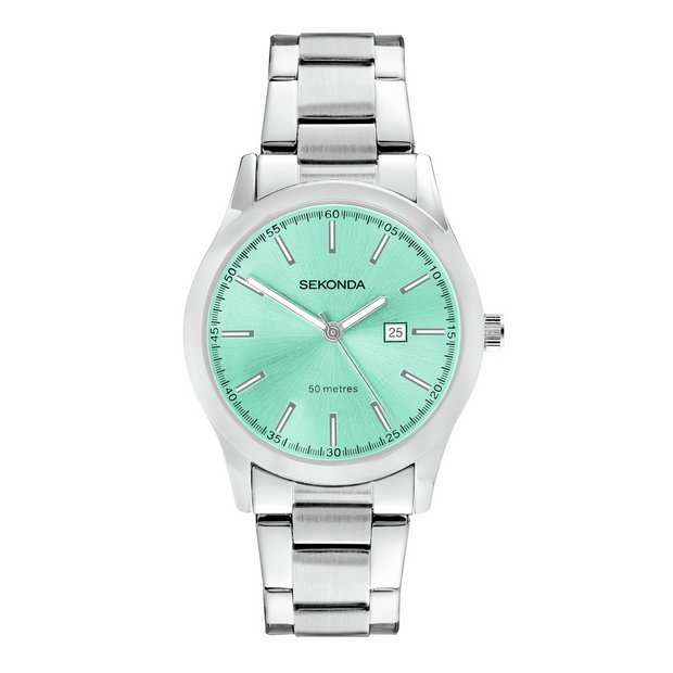 Sekonda Taylor blue dial stainless steel bracelet watch - British product