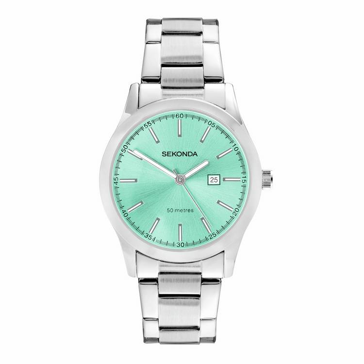Sekonda Taylor blue dial stainless steel bracelet watch - British product