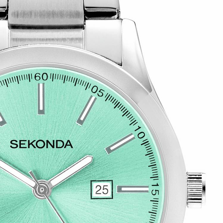 Sekonda Taylor blue dial stainless steel bracelet watch - British product