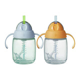 Tommee Tippee blue straw cup trainer twin pack (British brand)