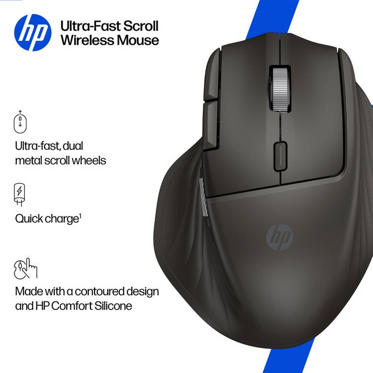 HP 780M ultra-fast scroll wireless mouse black, UK version
