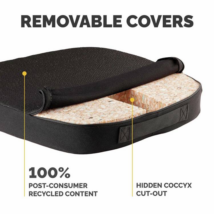 Fellowes seat cushion with coccyx cutout 43cm - British product