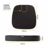 Fellowes seat cushion with coccyx cutout 43cm - British product