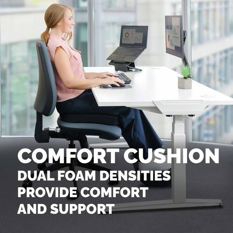 Fellowes seat cushion with coccyx cutout 43cm - British product