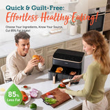 COSORI Dual Basket Air Fryer 8.5L black kitchen, UK version