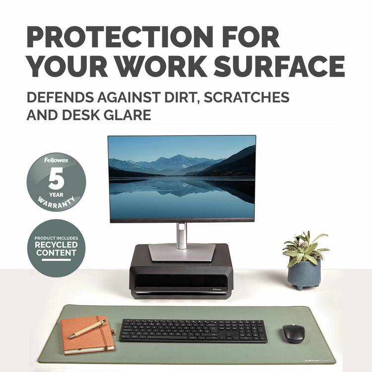 Fellowes Breyta desk mat sage 800x400mm, UK version
