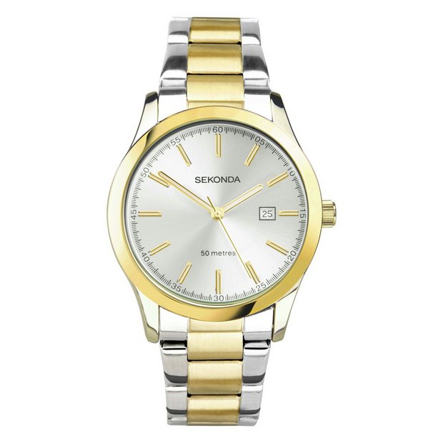 Sekonda Taylor watch 34mm two-tone stainless steel bracelet, UK version