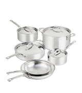 Harrods Stainless Steel Cookware Set with Aluminium Core, 10-Piece- Buy online at McGrocer
