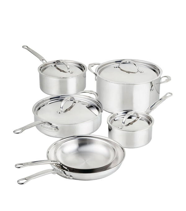 Stainless Steel Cookware Set with Aluminium Core, 10-Piece
