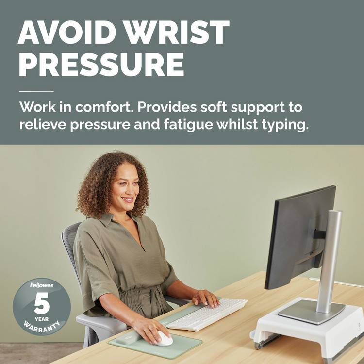Fellowes Breyta keyboard wrist rest Sage - British product