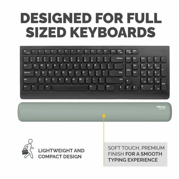 Fellowes Breyta keyboard wrist rest Sage - British product