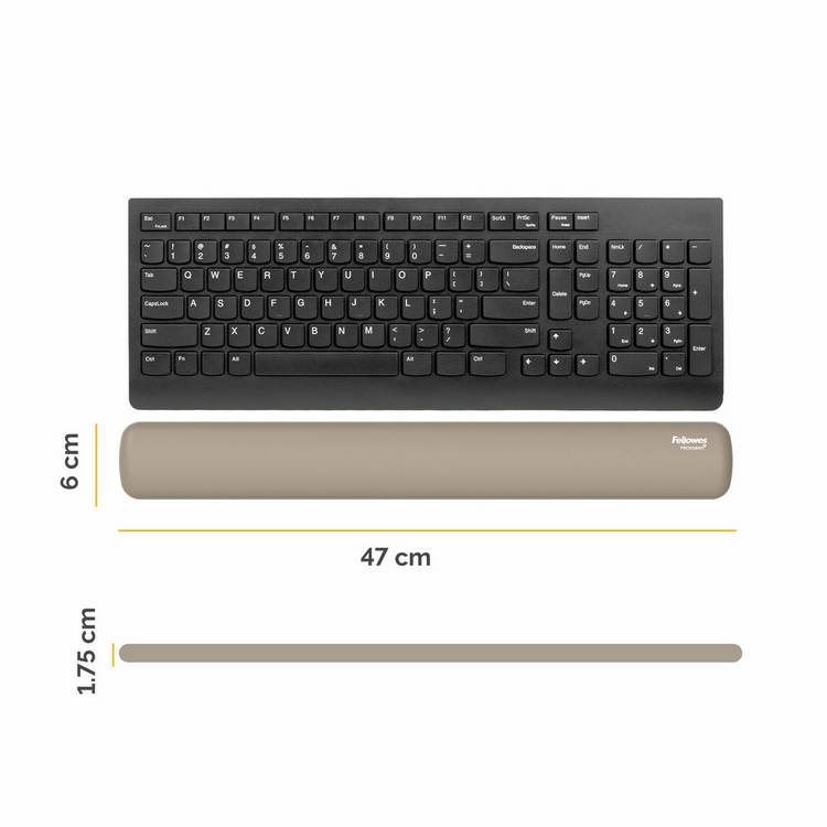 Fellowes keyboard wrist rest sand, imported from the UK