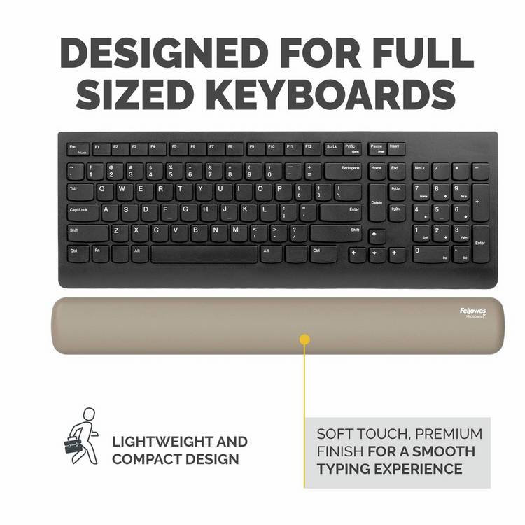 Fellowes keyboard wrist rest sand, imported from the UK
