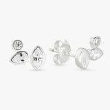 Argos Revere Sterling Silver Marquise Cubic Zirconia Stud Earrings- Buy online at McGrocer