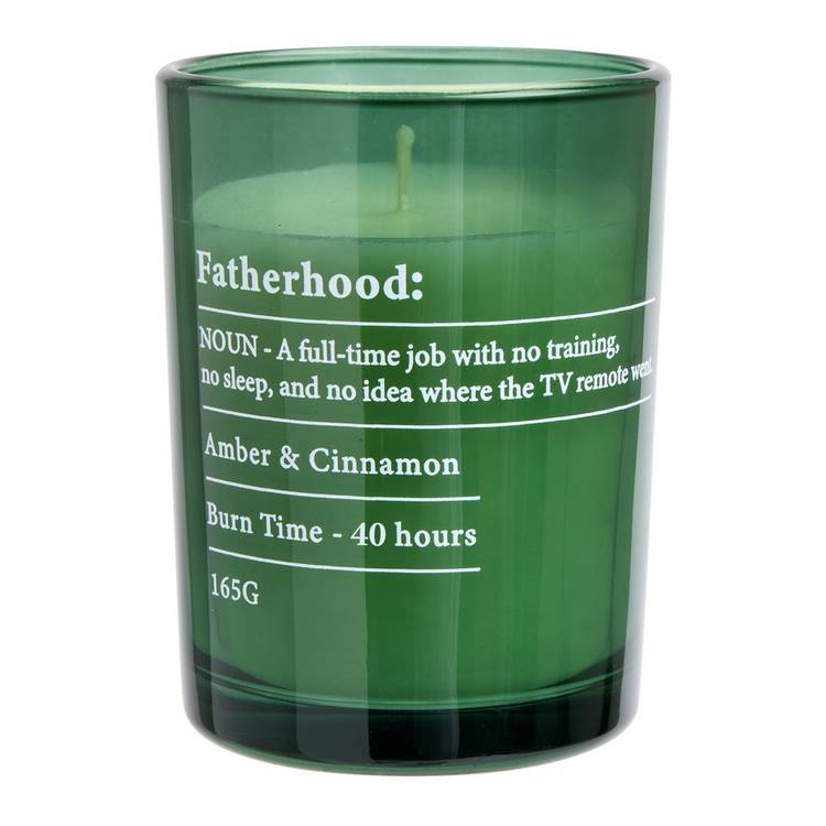 Argos Home Fatherhood jar candle, imported from the UK