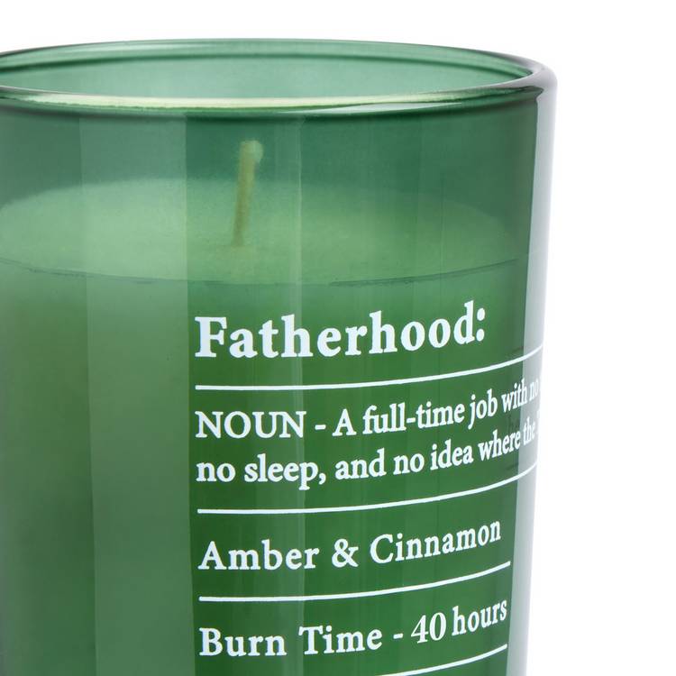 Argos Home Fatherhood jar candle, imported from the UK