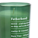 Argos Home Fatherhood jar candle, imported from the UK