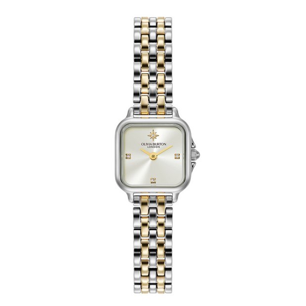 Olivia Burton Mini Grosvenor stainless steel watch, imported from the UK