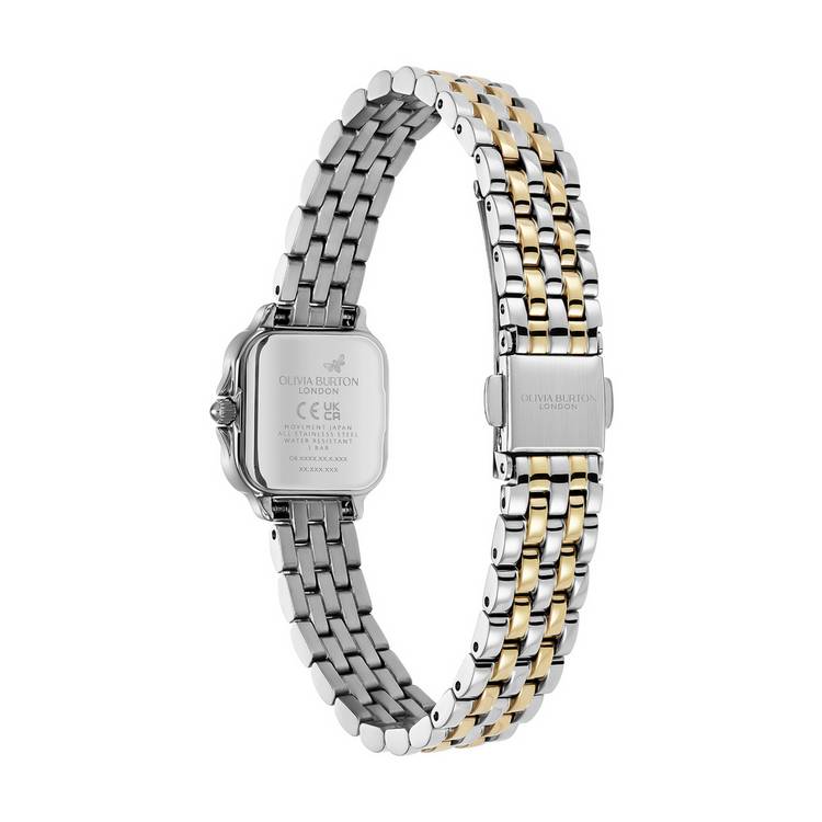 Olivia Burton Mini Grosvenor stainless steel watch, imported from the UK