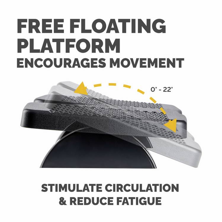 Fellowes Refresh foot support with vented platform, imported from the UK