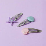 Flitzy Mermaid Hair Clip Pack with ocean designs, UK version