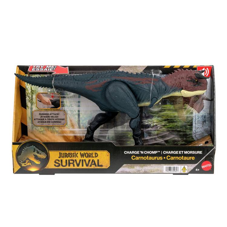 Jurassic World Charge N Chomp Carnotaurus running dinosaur toy, UK version