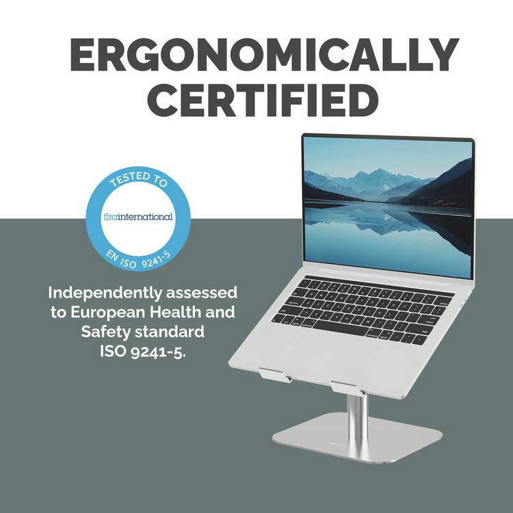 Fellowes Alumia laptop stand silver for 15 inch laptops (British brand)