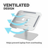 Fellowes Alumia laptop stand silver for 15 inch laptops (British brand)