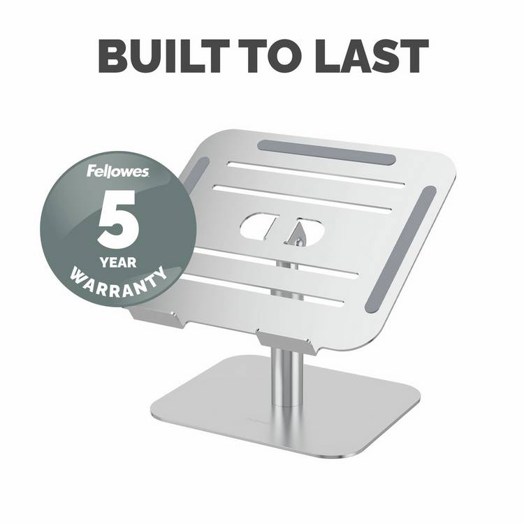 Fellowes Alumia laptop stand silver for 15 inch laptops (British brand)