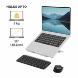 Fellowes portable laptop stand silver for 15-inch laptops, UK version