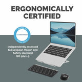 Fellowes portable laptop stand silver for 15-inch laptops, UK version