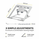 Fellowes portable laptop stand silver for 15-inch laptops, UK version