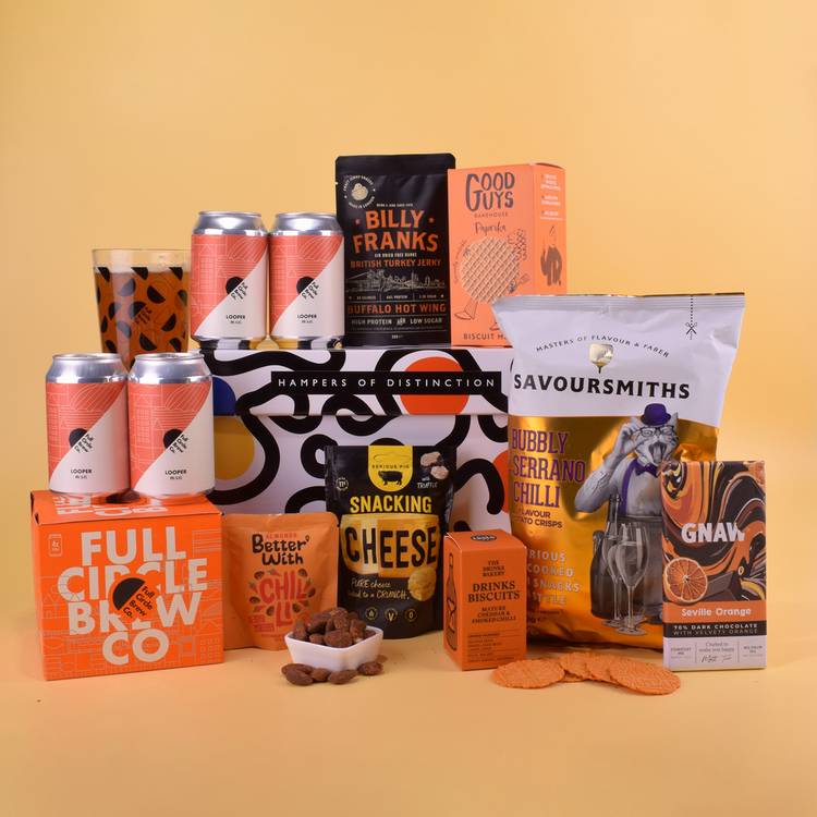 Spicers Of Hythe beer and snack gift box, imported from the UK