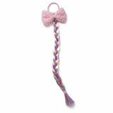 Flitzy Bow plaited ribbon hair tie tassel (British brand)