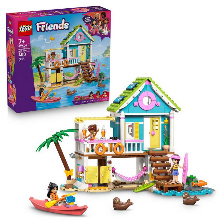 LEGO Friends Beach House building toy 42699 with seals, UK version