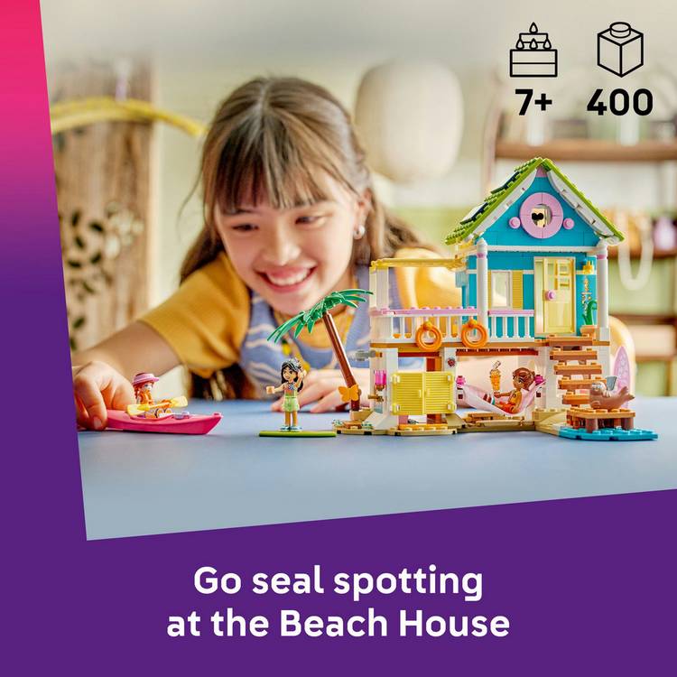 LEGO Friends Beach House building toy 42699 with seals, UK version