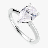 Revere sterling silver pear solitaire ring medium (British brand)