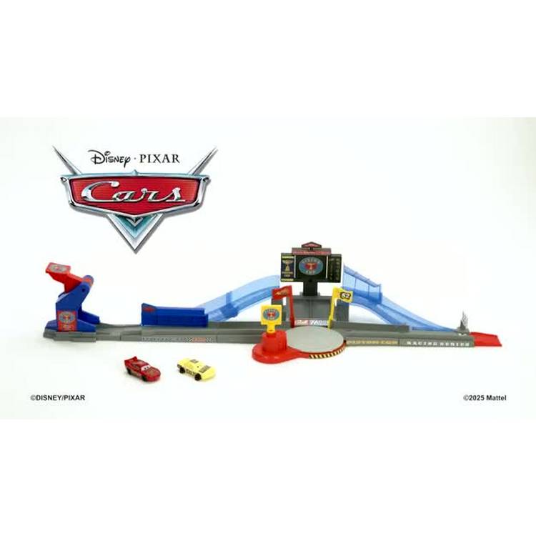 Disney and Pixar Cars Piston Cup speedway playset with Lightning McQueen, UK version