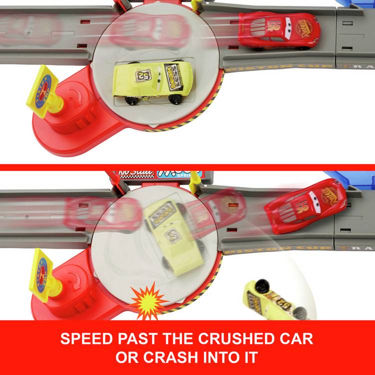 Disney and Pixar Cars Piston Cup speedway playset with Lightning McQueen, UK version