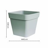 Ivyline Cleo square planter sage 40cm, imported from the UK